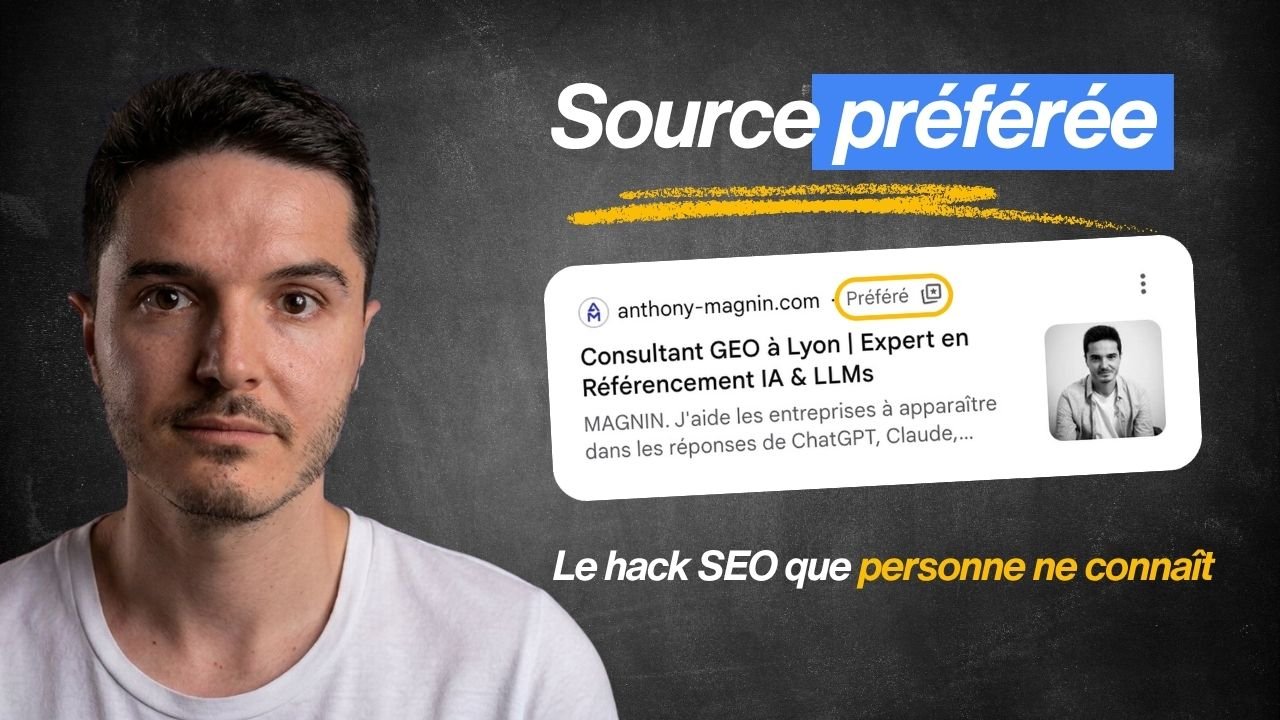 source préférée google